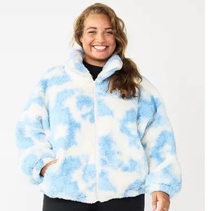 SHOW STOPPER Oversized Cropped Sherpa Jacket BNWT